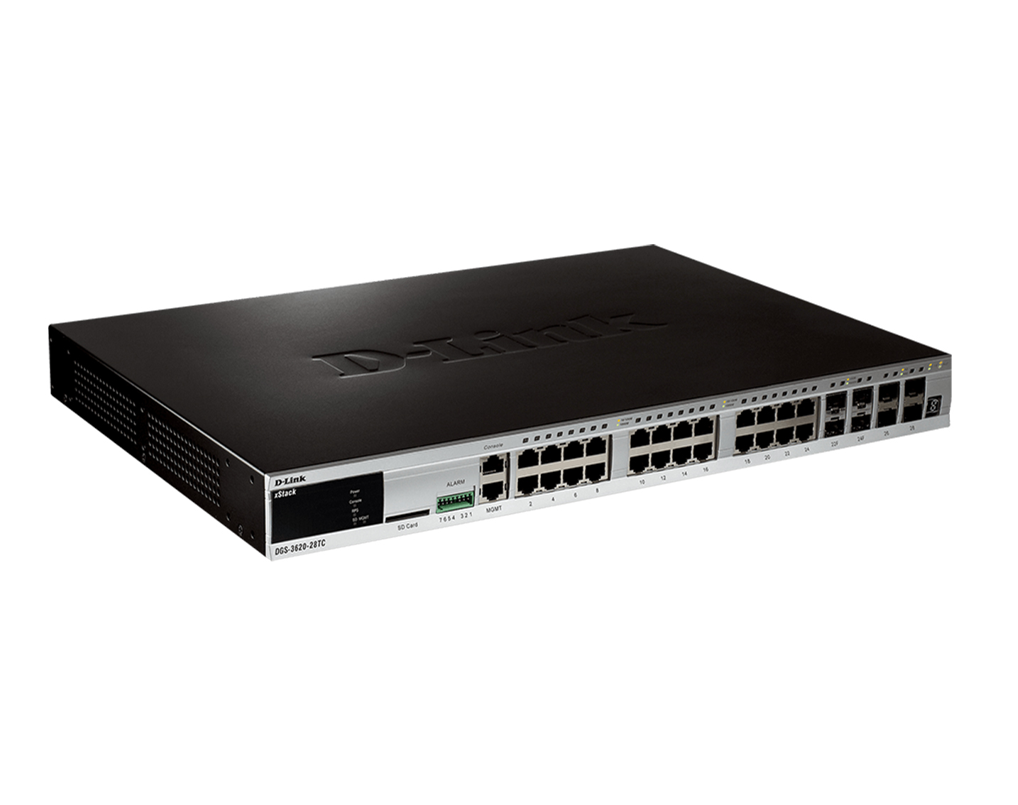 سوئیچ شبکه مدیریتی 24 پورت + 4 پورت SFP دی لینک مدل DGS-3620-28TC-2